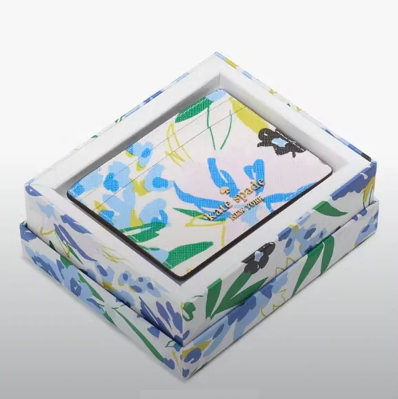 Kate Spade-Madison Festival Floral Slim Card Holder (Cream-Multi) - Picture 2 of 11